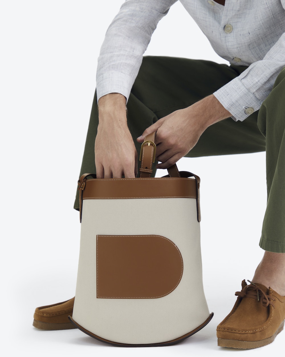 Delvaux Pin in Canvas (Natural - Tan)