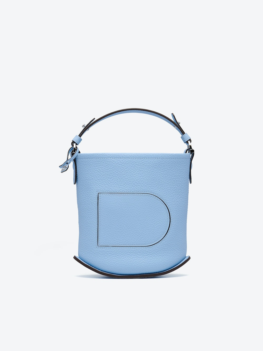 Delvaux Pin Mini Bucket in Taurillon Soft (Azure)