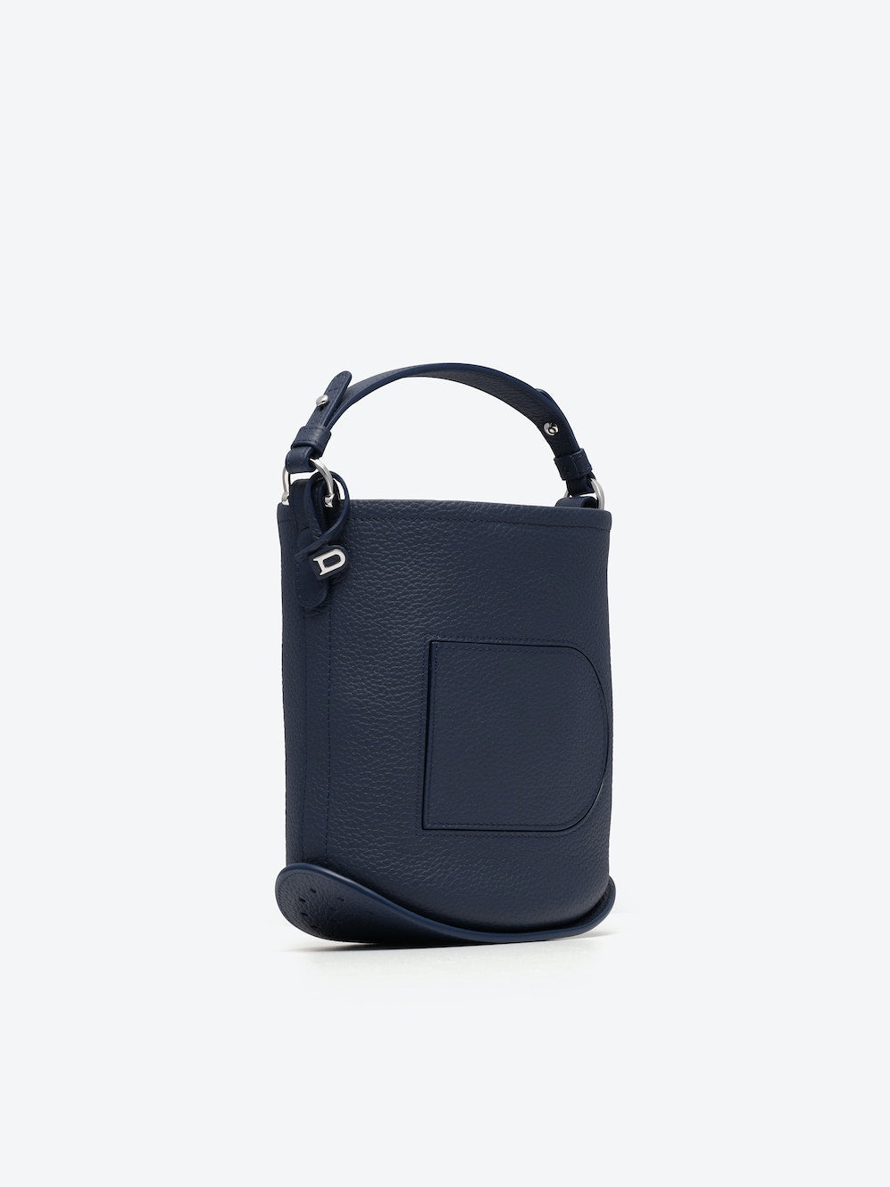 Delvaux Pin Mini Bucket in Taurillon Soft (Navy)