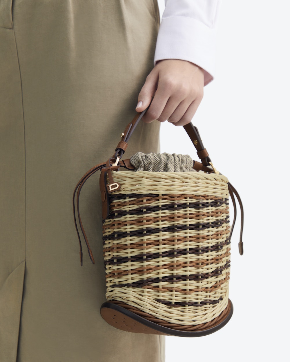 Delvaux Pin Mini Bucket Osier in Wicker (Natural - Hazel)