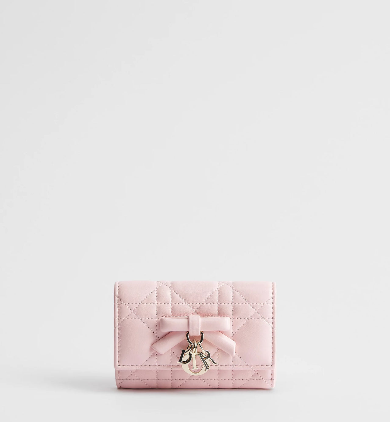 Dior My Dior Glycine Wallet (Rose Soupir Cannage Lambskin)