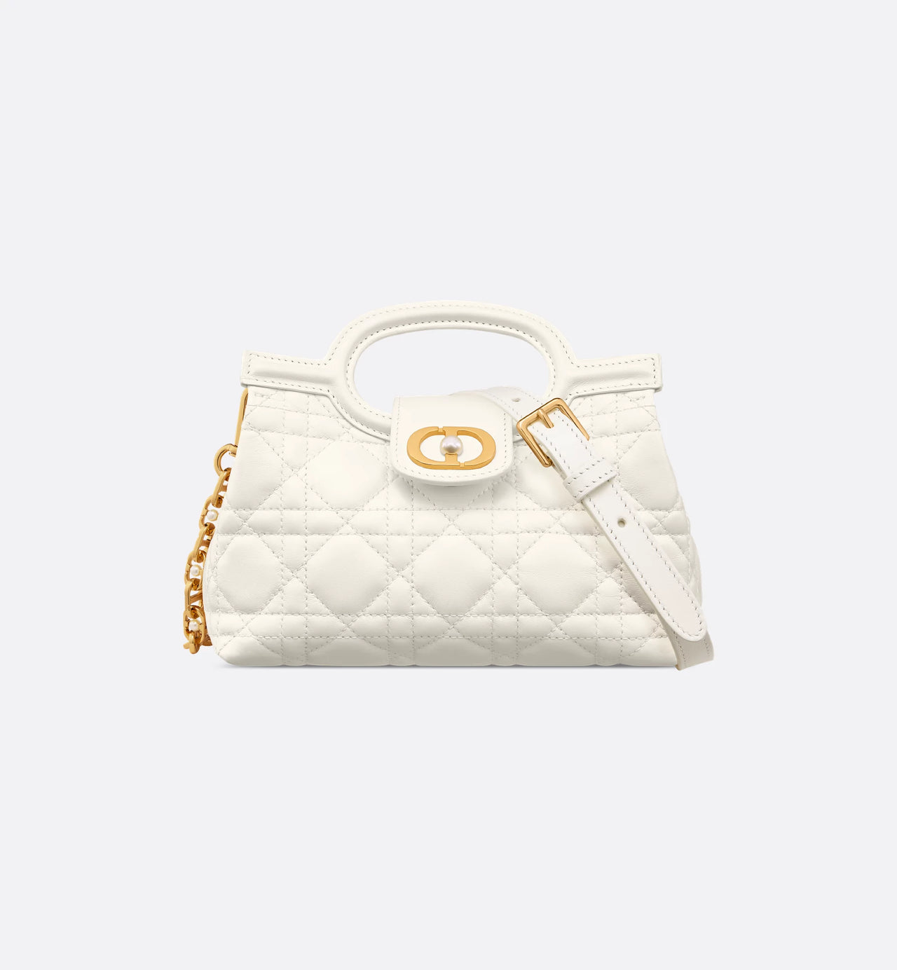 Dior Jolie Top Handle Mini Bag (Latte Cannage Lambskin)