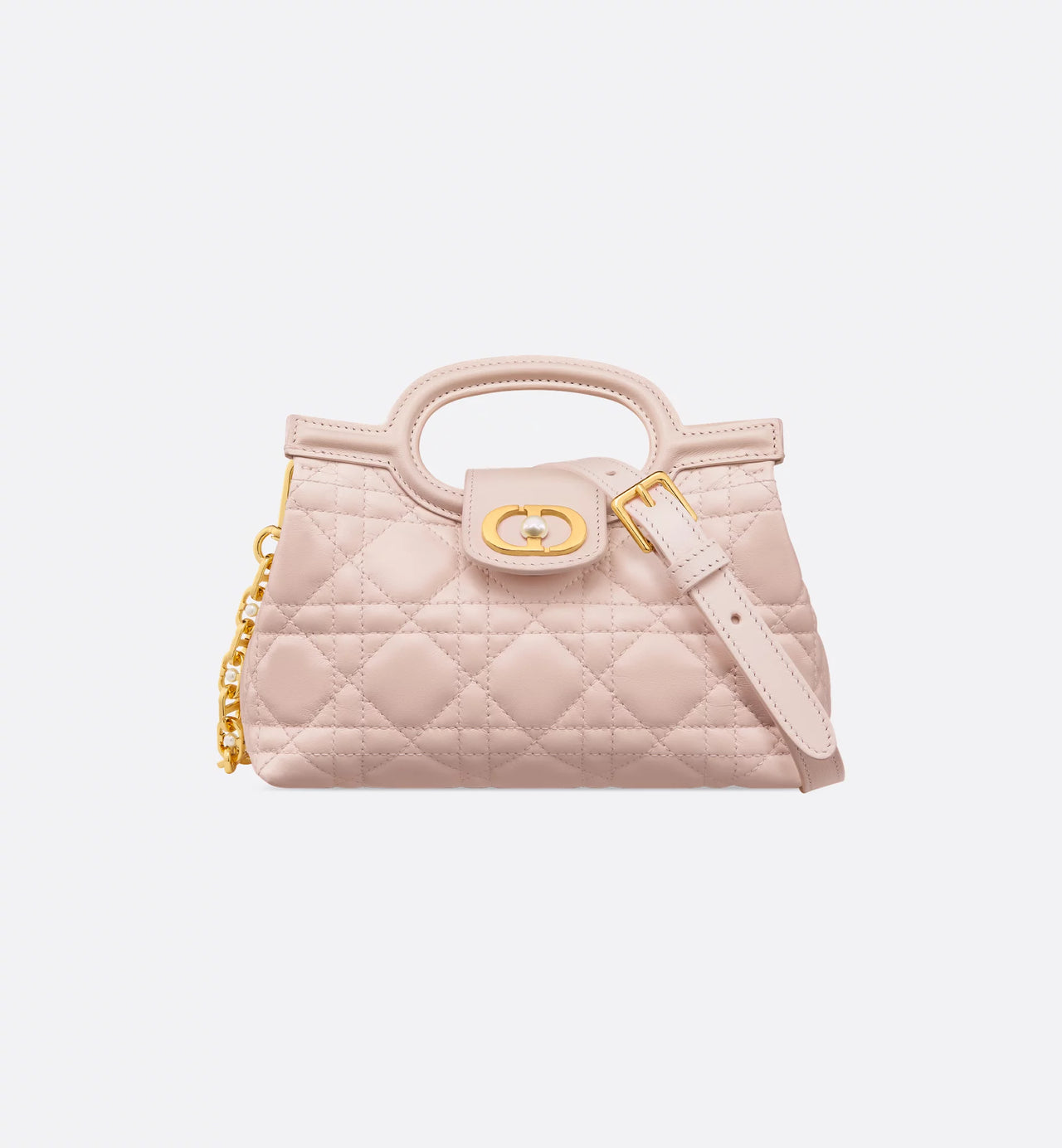 Dior Jolie Top Handle Mini Bag (Powder Pink Cannage Lambskin)