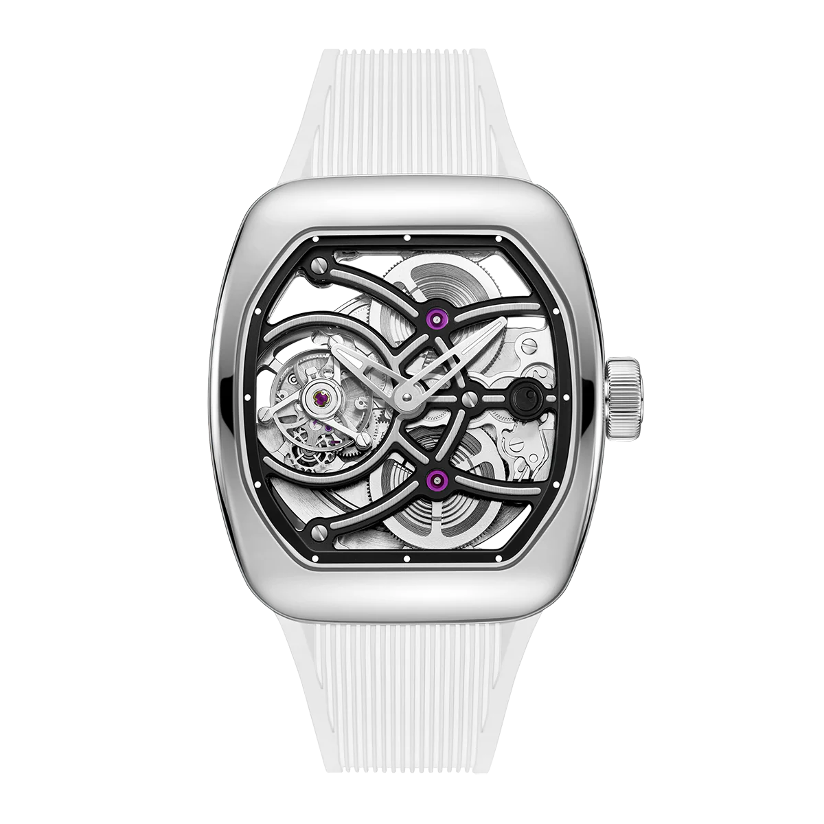 ZEROO T9-02 UFO FULL SKELETON AUTOMATIC TOURBILLON (Color:ZT009-02PSWH)