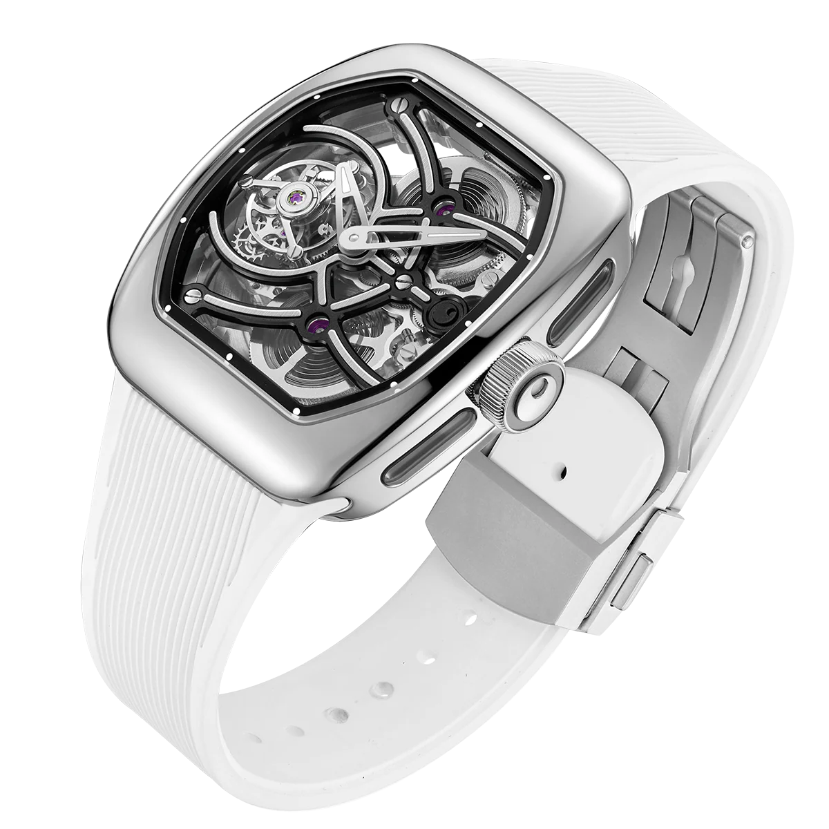 ZEROO T9-02 UFO FULL SKELETON AUTOMATIC TOURBILLON (Color:ZT009-02PSWH)