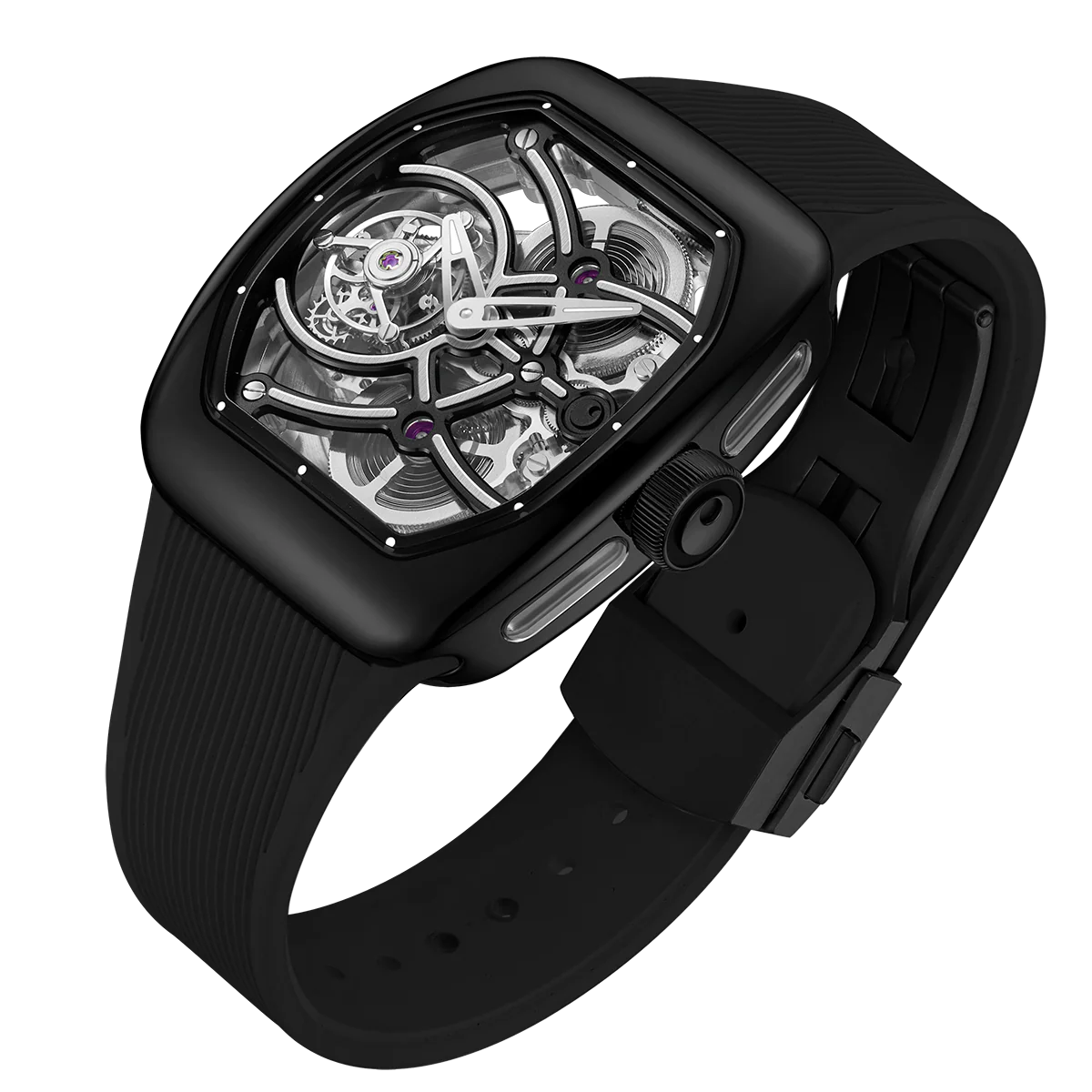 ZEROO T9-02 UFO FULL SKELETON AUTOMATIC TOURBILLON (Color:ZT009-02SBBK)