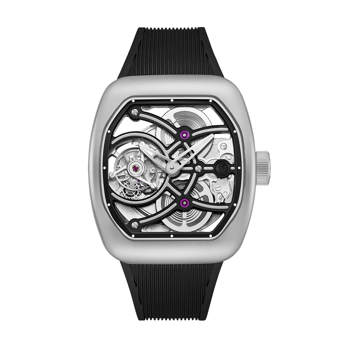 ZEROO T9-02 UFO FULL SKELETON AUTOMATIC TOURBILLON (Color:ZT009-ZT009-02SSBK)