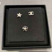 Chanel Mini CC Logo Star Stud Earrings 3 Pieces ABG901