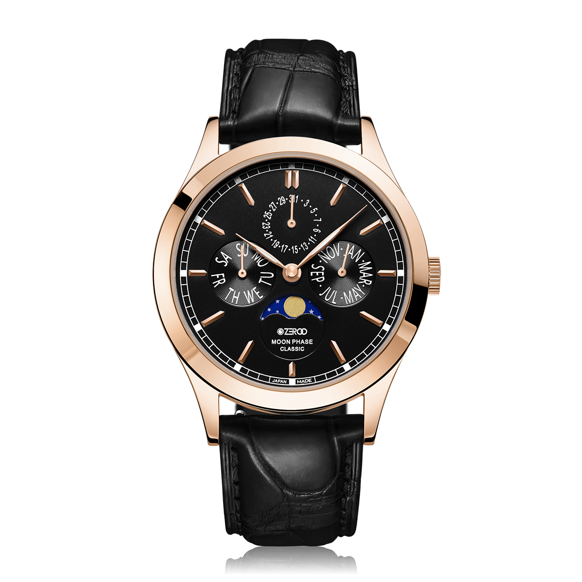 ZEROO C1 CLASSIC MOON PHASE (Color: ZC001RBK)