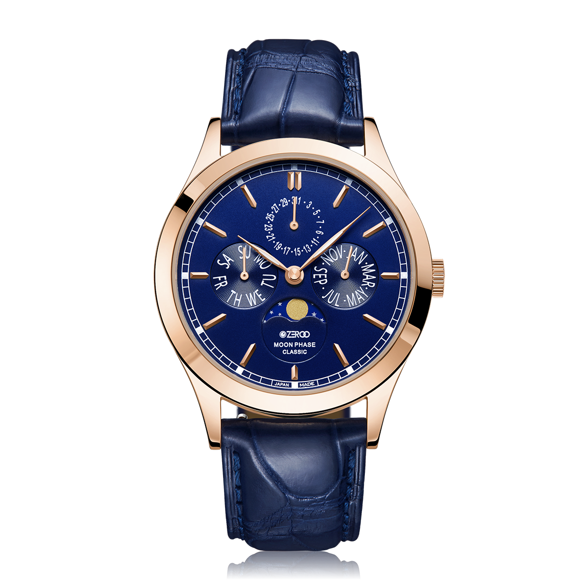 ZEROO C1 Classic Moon Phase – 簡約設計與複雜功能的結合，經典與現代美學。