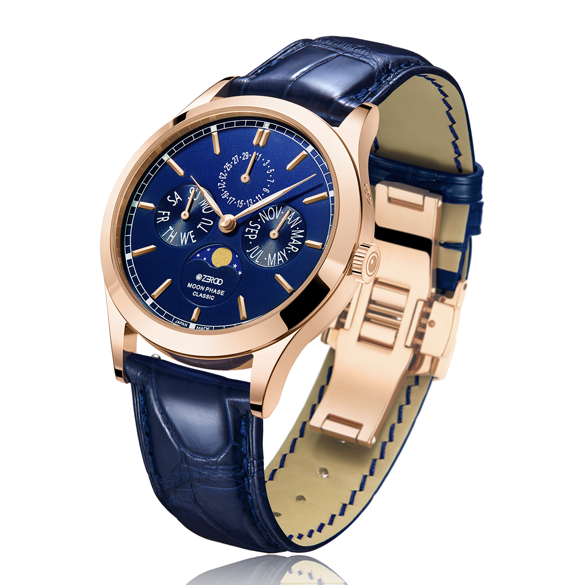 ZEROO C1 Classic Moon Phase – 簡約設計與複雜功能的結合，經典與現代美學。