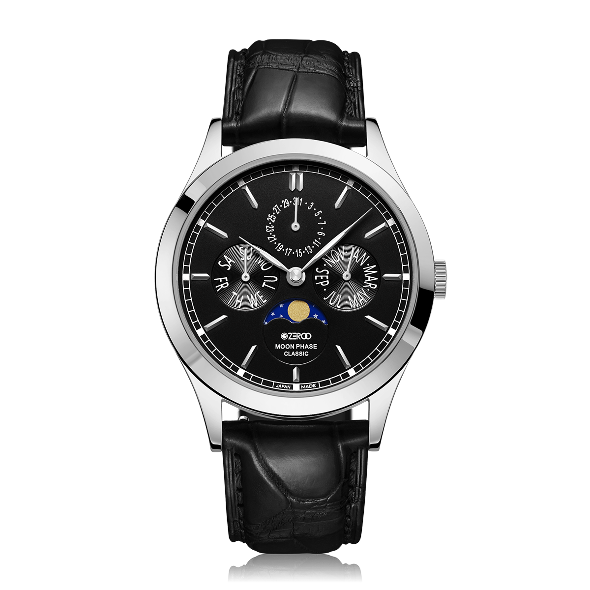 ZEROO C1 CLASSIC MOON PHASE (Color: ZC001SBK)