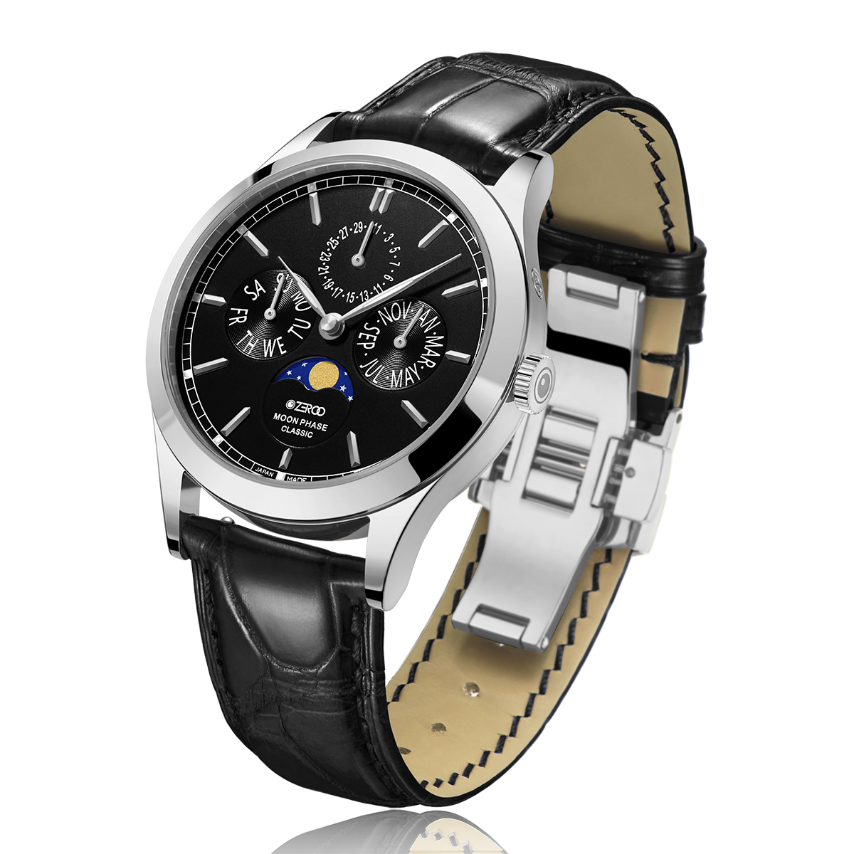 ZEROO C1 CLASSIC MOON PHASE (Color: ZC001SBK)