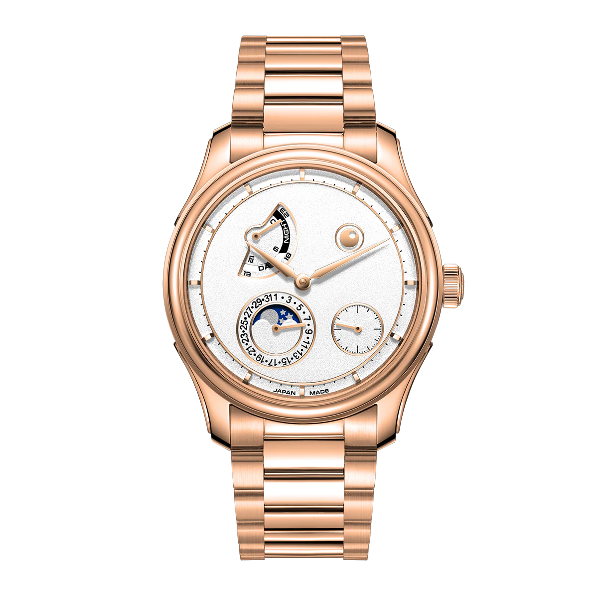 ZEROO C5 KEIGO Classic Automatic Moon Phase Limited Edtion 300pcs (Color: ZC005RWH)