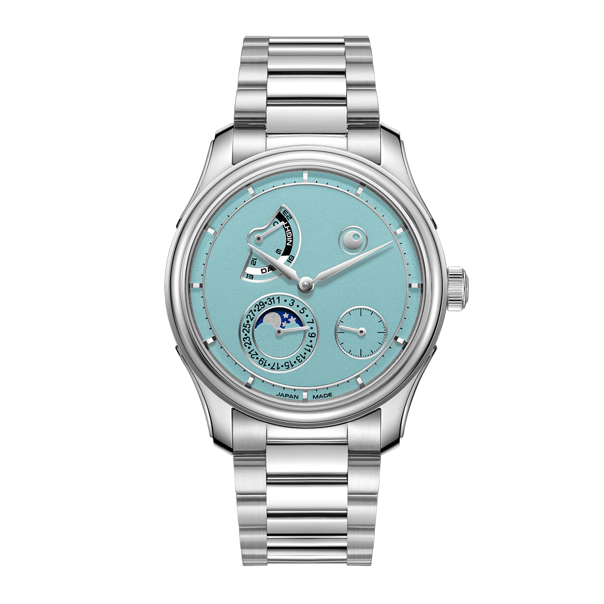 ZEROO C5 KEIGO Classic Automatic Moon Phase Limited Edtion 300pcs (Color: ZC005SLB)