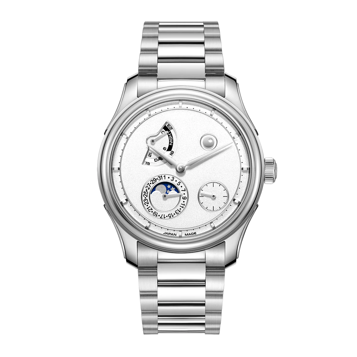 ZEROO C5 KEIGO Classic Automatic Moon Phase Limited Edtion 300pcs (Color: ZC005SWH)