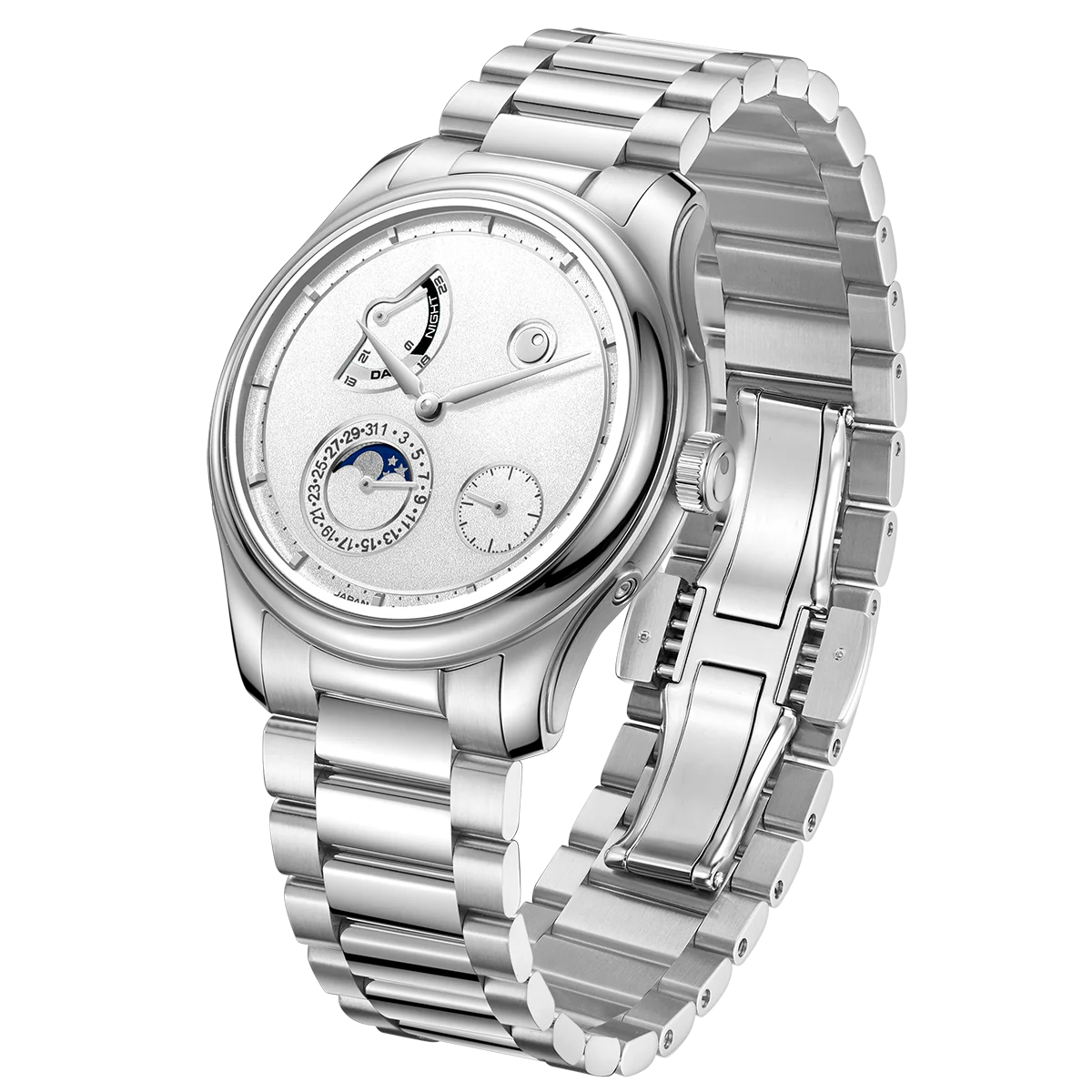 ZEROO C5 KEIGO Classic Automatic Moon Phase Limited Edtion 300pcs (Color: ZC005SWH)