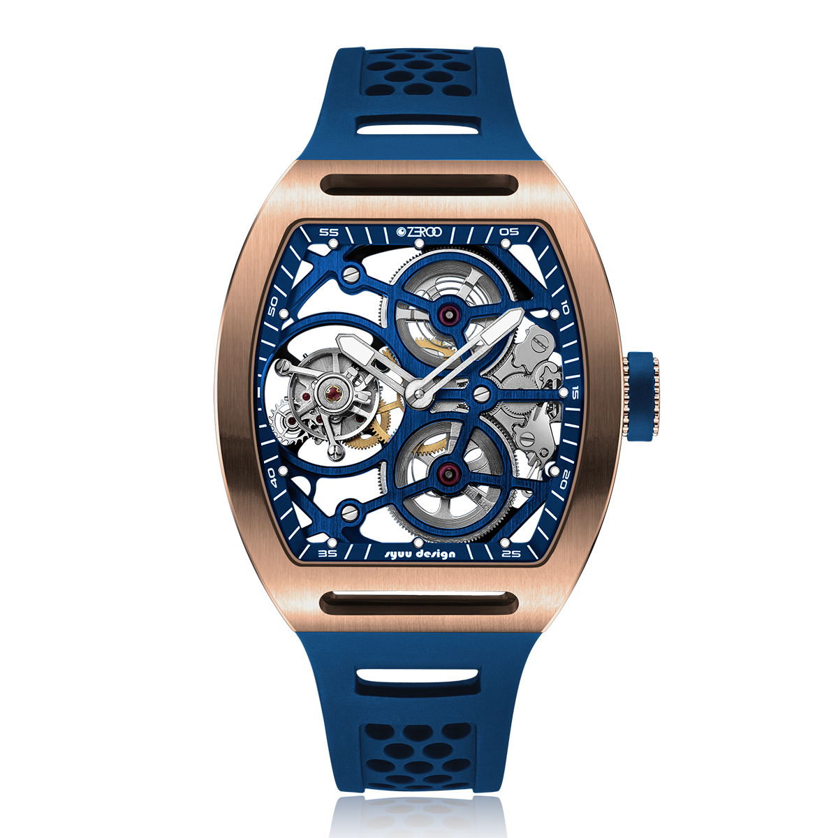 Hong Kong Stock - ZEROO T4-01 THE ARCHER FULL SKELETON TOURBILLON(Color:ZT004-01RBL)