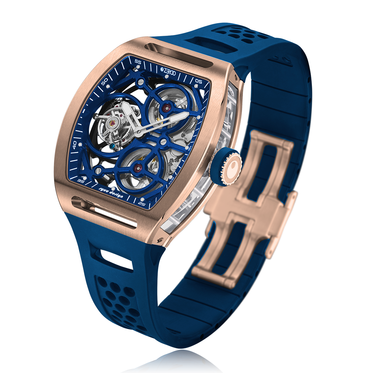 Hong Kong Stock - ZEROO T4-01 THE ARCHER FULL SKELETON TOURBILLON(Color:ZT004-01RBL)