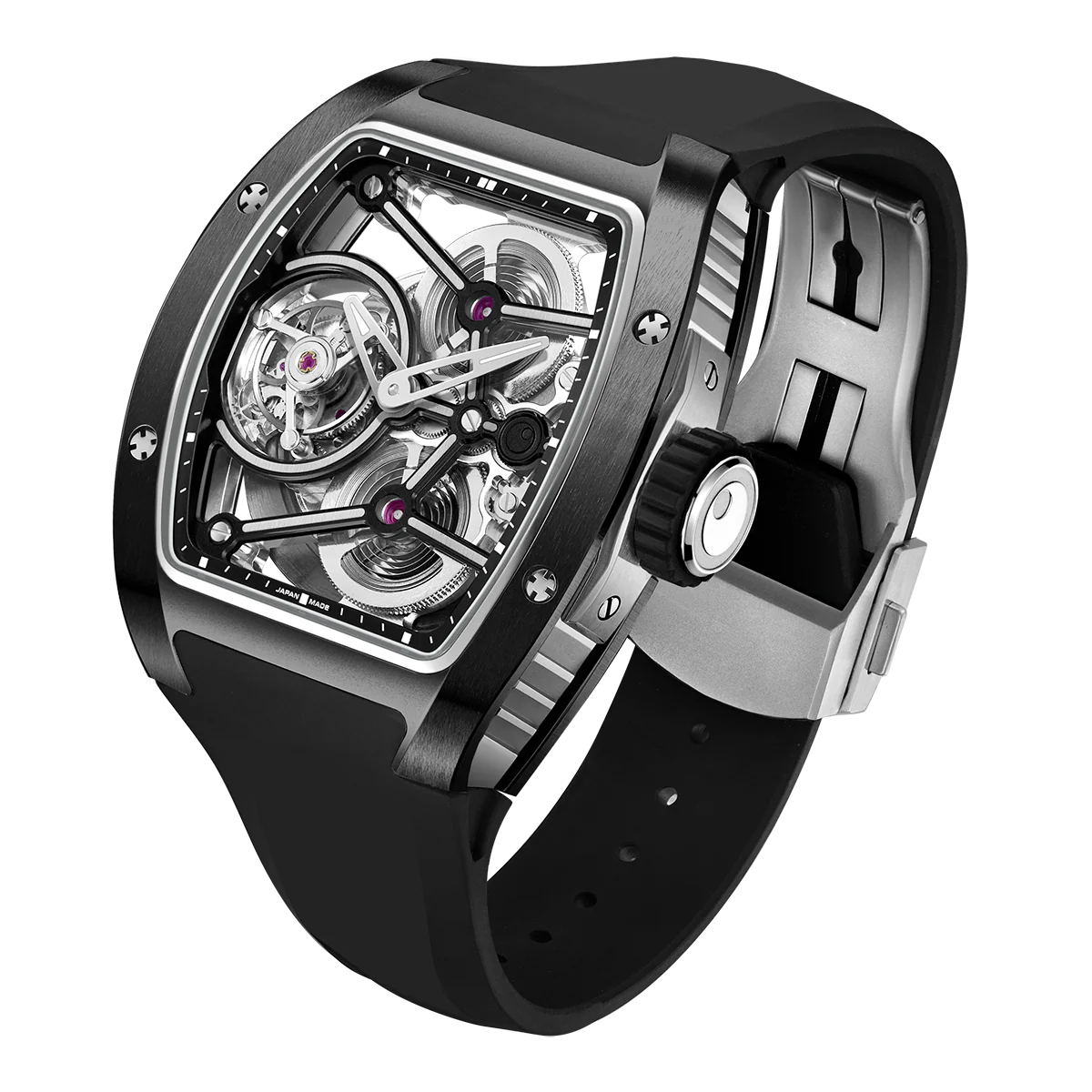 ZEROO T10 THE ARCHER FULL SKELETON AUTOMATIC TOURBILLON (Color: ZT010SBBK)