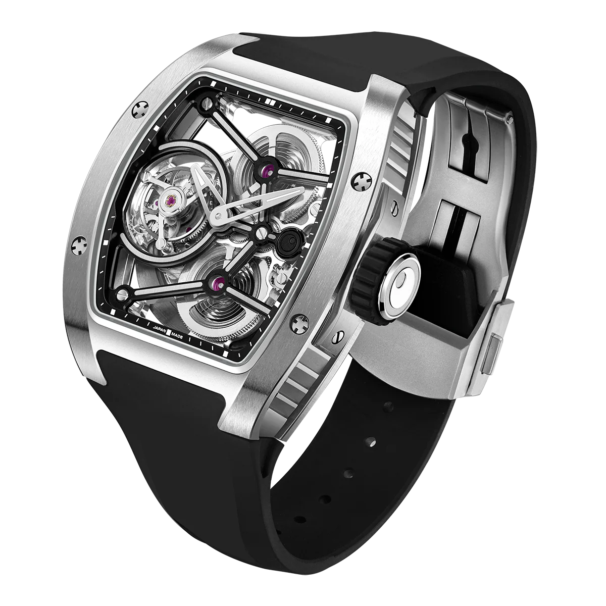 ZEROO T10 THE ARCHER FULL SKELETON AUTOMATIC TOURBILLON (Color: ZT010SSBK)