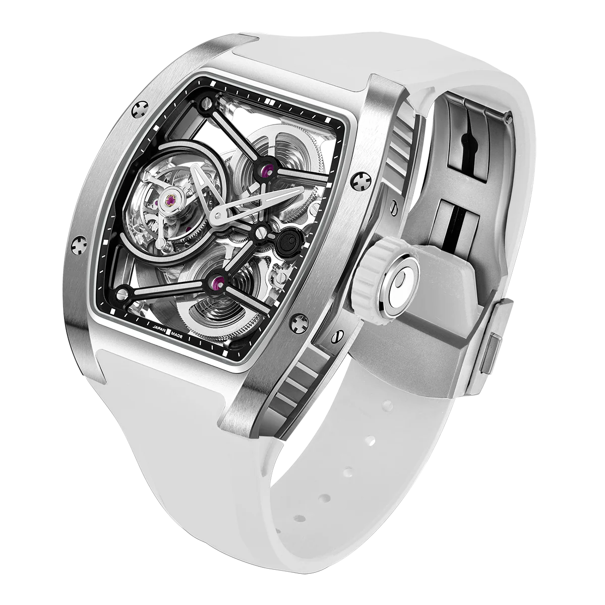 ZEROO T10 THE ARCHER FULL SKELETON AUTOMATIC TOURBILLON (Color: ZT010SSWH)
