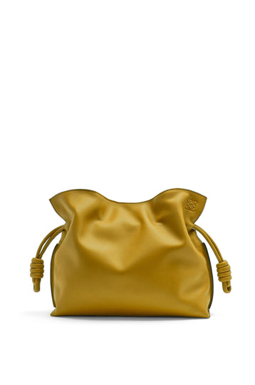 Loewe Medium Flamenco clutch in nappa calfskin (Colour: Ochre)