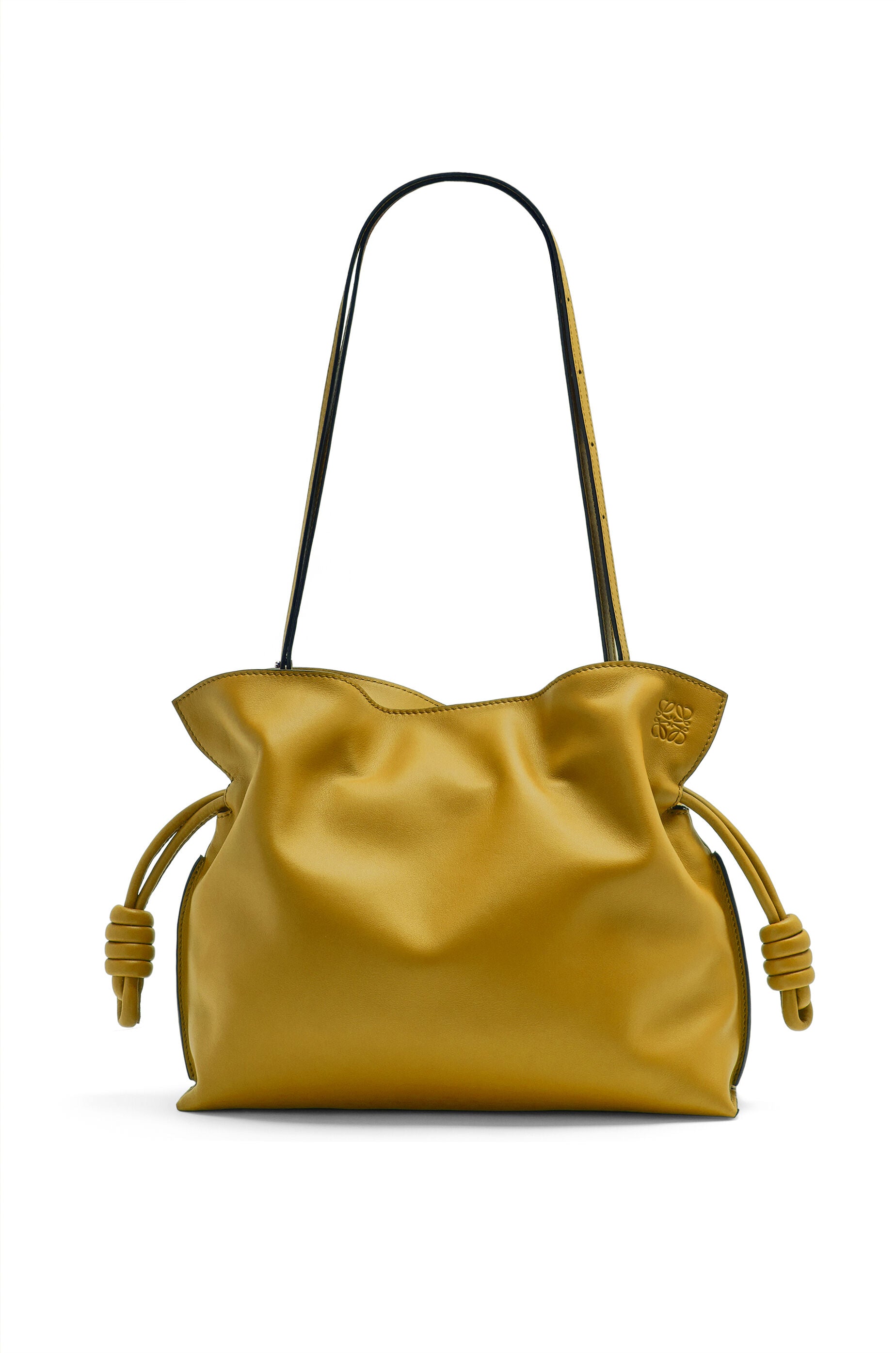 Loewe Medium Flamenco clutch in nappa calfskin (Colour: Ochre)