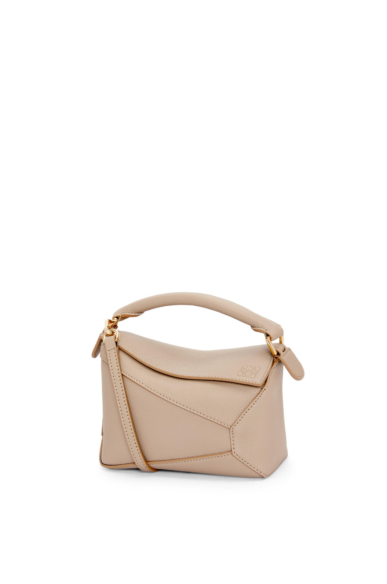 Loewe Mini Puzzle bag in soft grained calfskin (Sand)