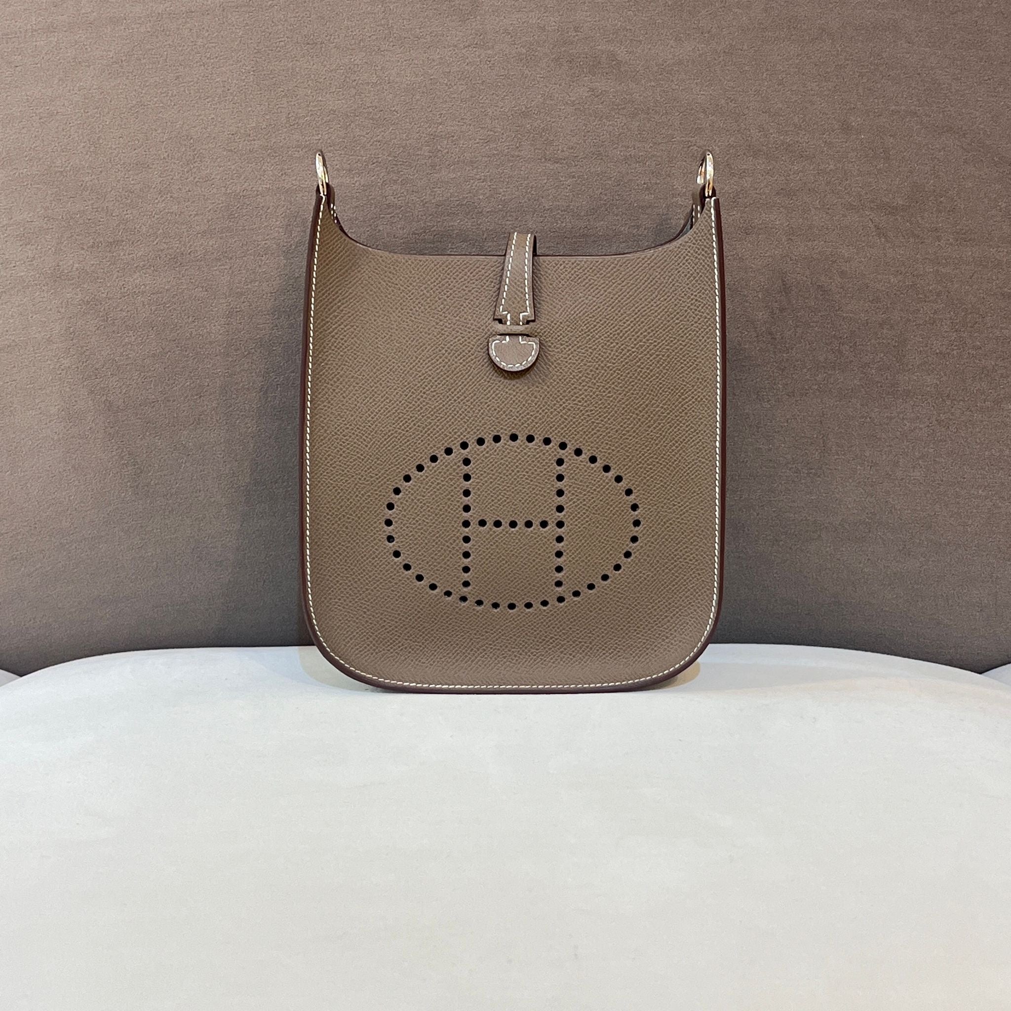 Hong Kong Stock - Hermes Mini Evelyne (Etoupe/Silver)