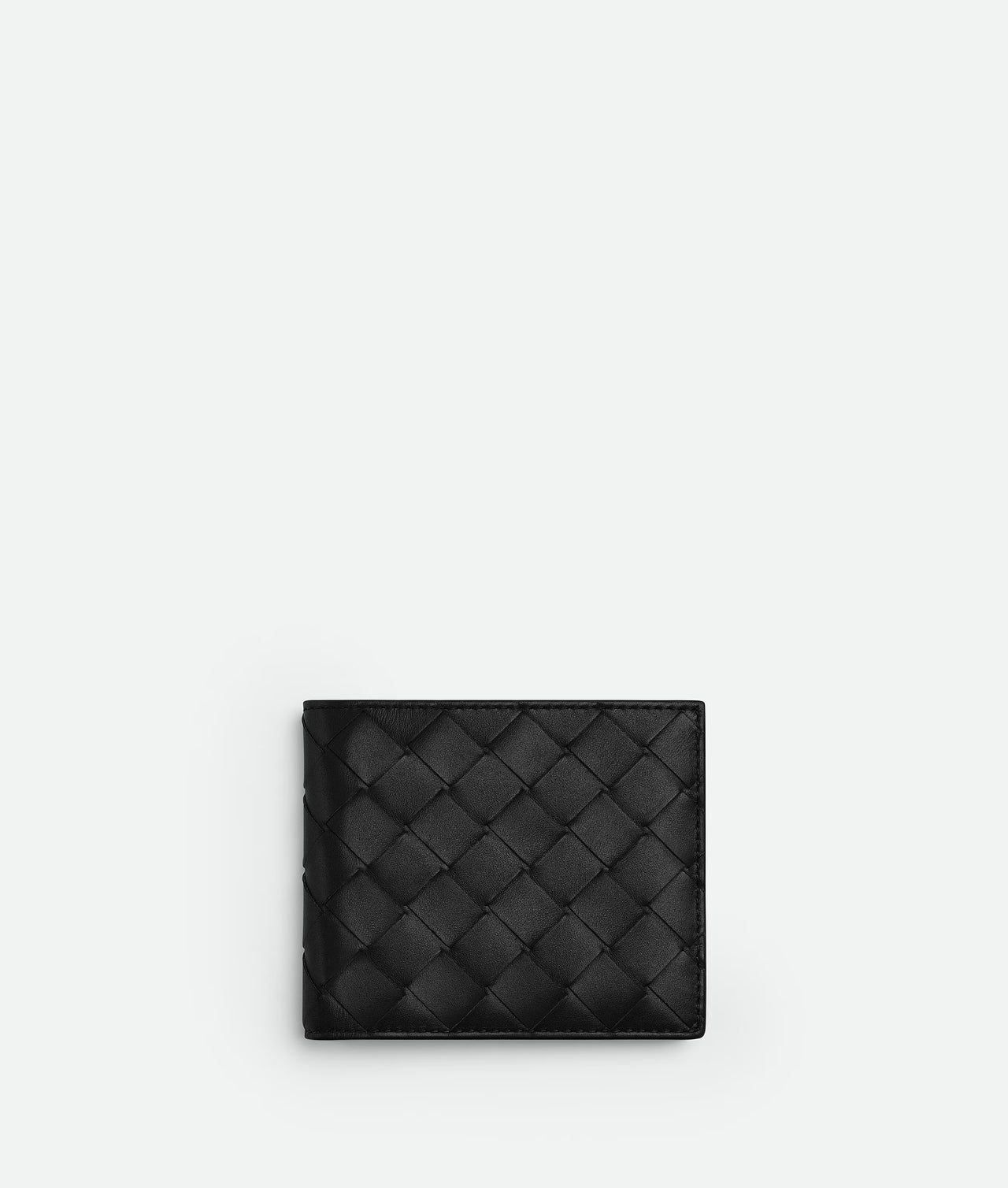 Bottega Veneta Intrecciato Bi-Fold Wallet (Color: Black)