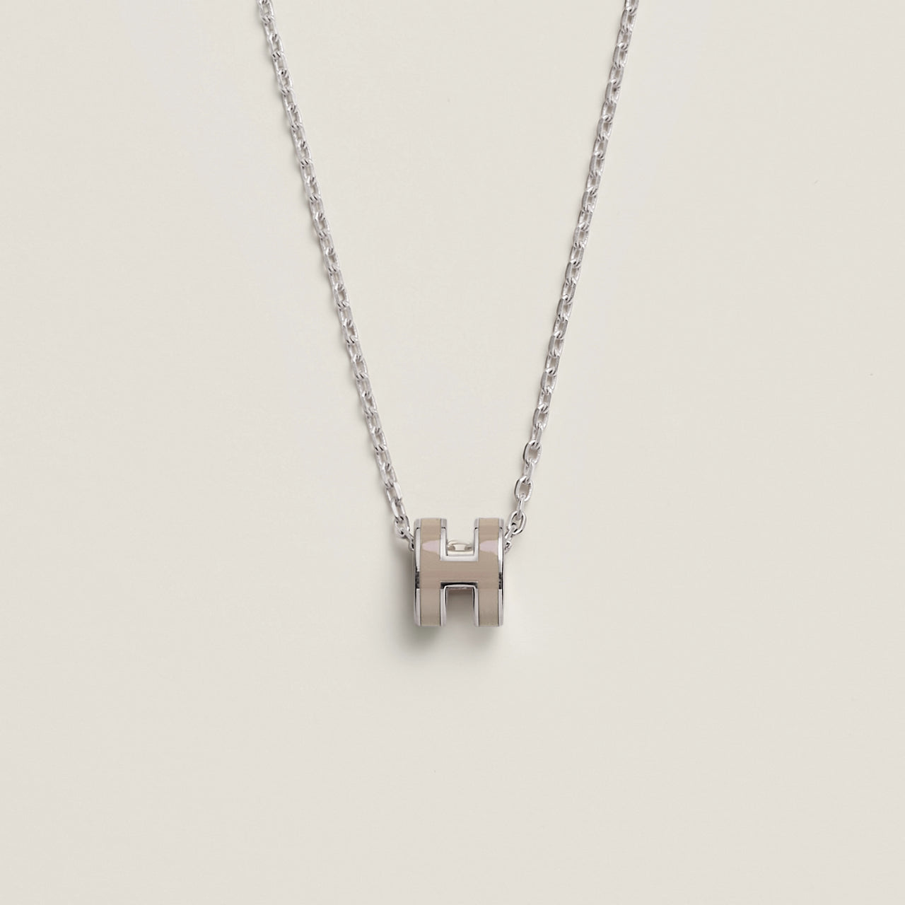 Hong Kong Stock - HERMÈS Mini Pop H Necklace (Marron Glace/Silver)