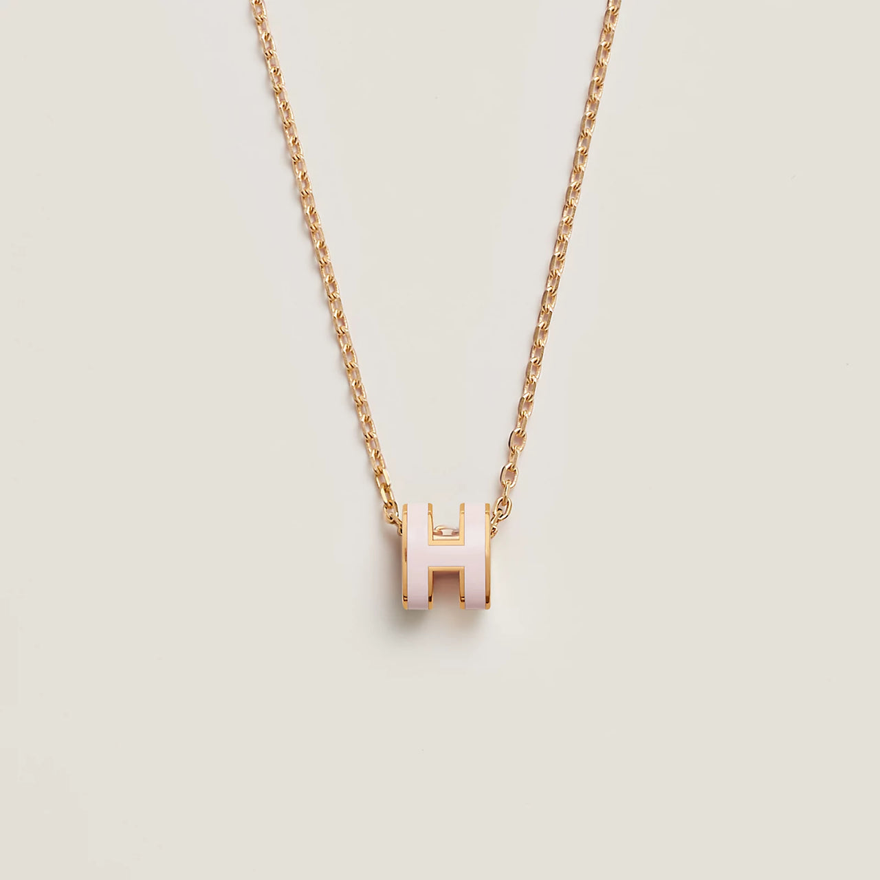 Hong Kong Stock - Hermes Mini Pop H Necklace (Pink/Rose Gold)