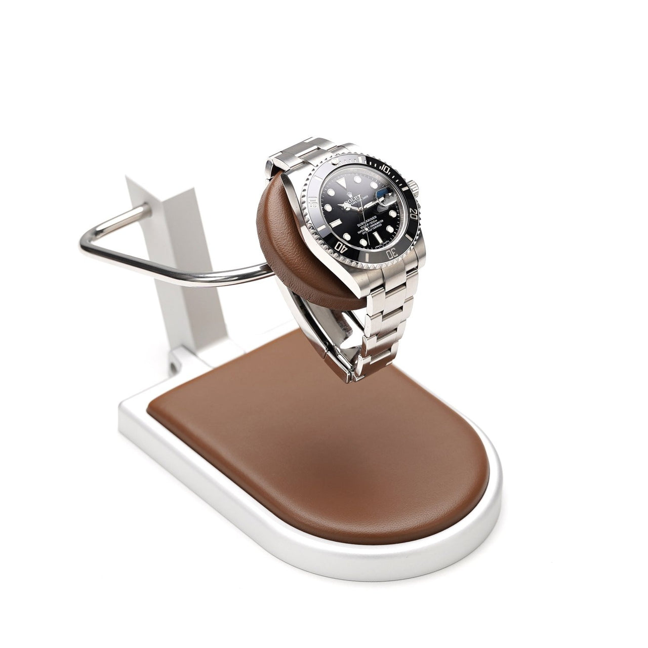 Hong Kong Stock - AUBLIQ Watch Stand (Silver + Brown)