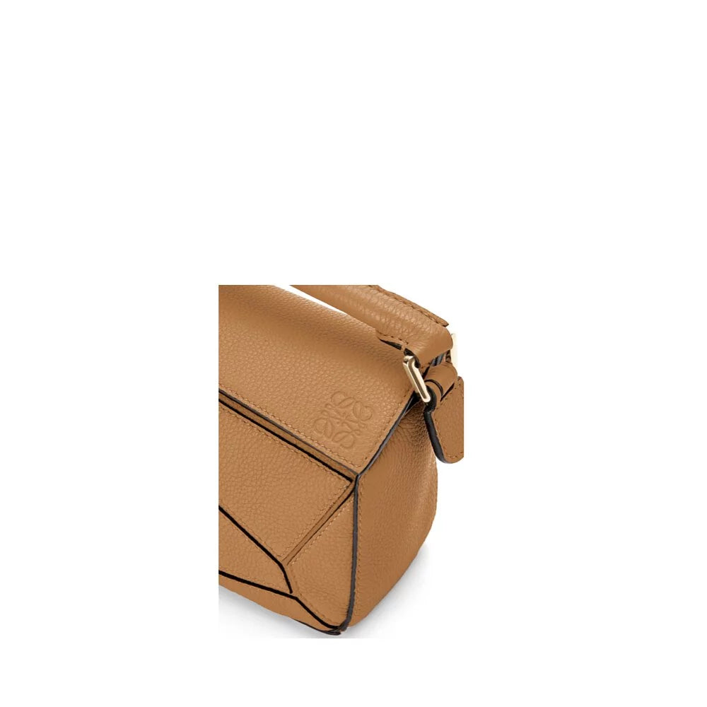 Hong Kong Stock - Loewe Mini Puzzle bag in soft grained calfskin (Light Caramel)