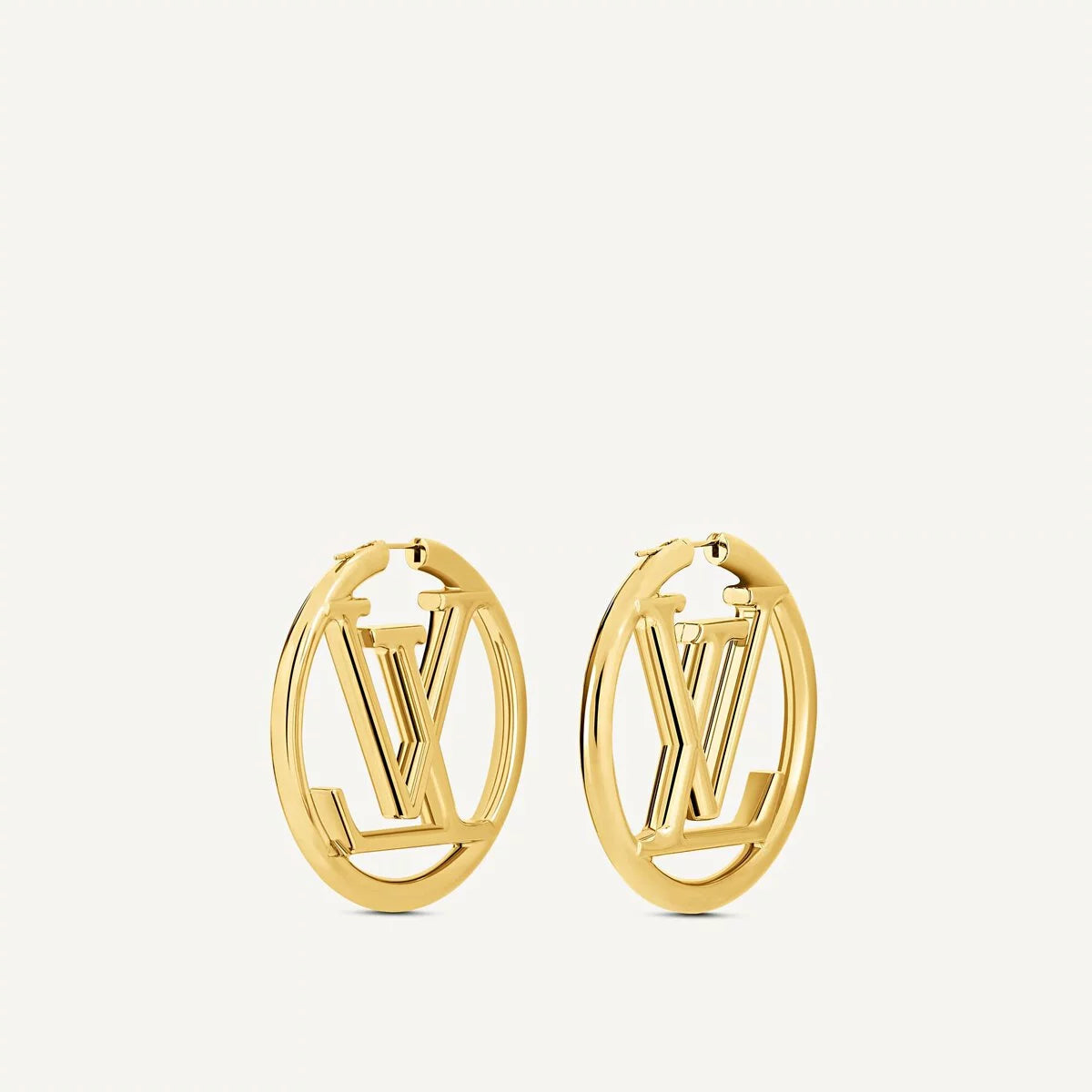 Louis Vuitton LV Louise 圈形耳環（金色）
