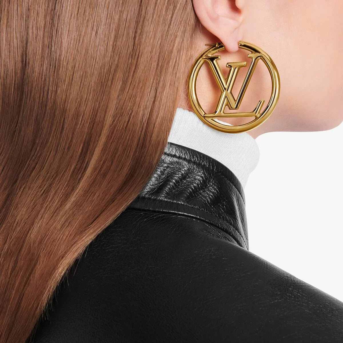 Louis Vuitton LV Louise 圈形耳環（金色）