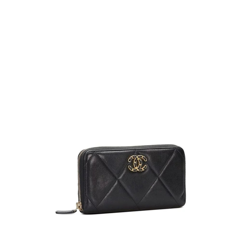 Hong Kong Stock - Chanel 19 CC Logo Zip-around Wallet (Black)