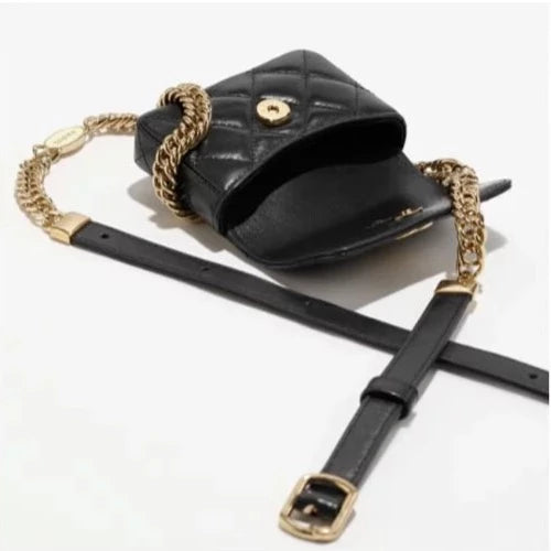 Chanel 附皮帶手袋 (黑色)