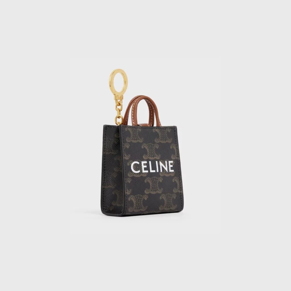 Hong Kong Stock - Celine Micro Vertical Cabas in Triomphe Canvas and Calfskin (Tan)