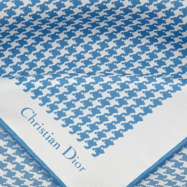 Hong Kong Stock - Dior 30 Montaigne Square Scarf (Cornflower Blue).