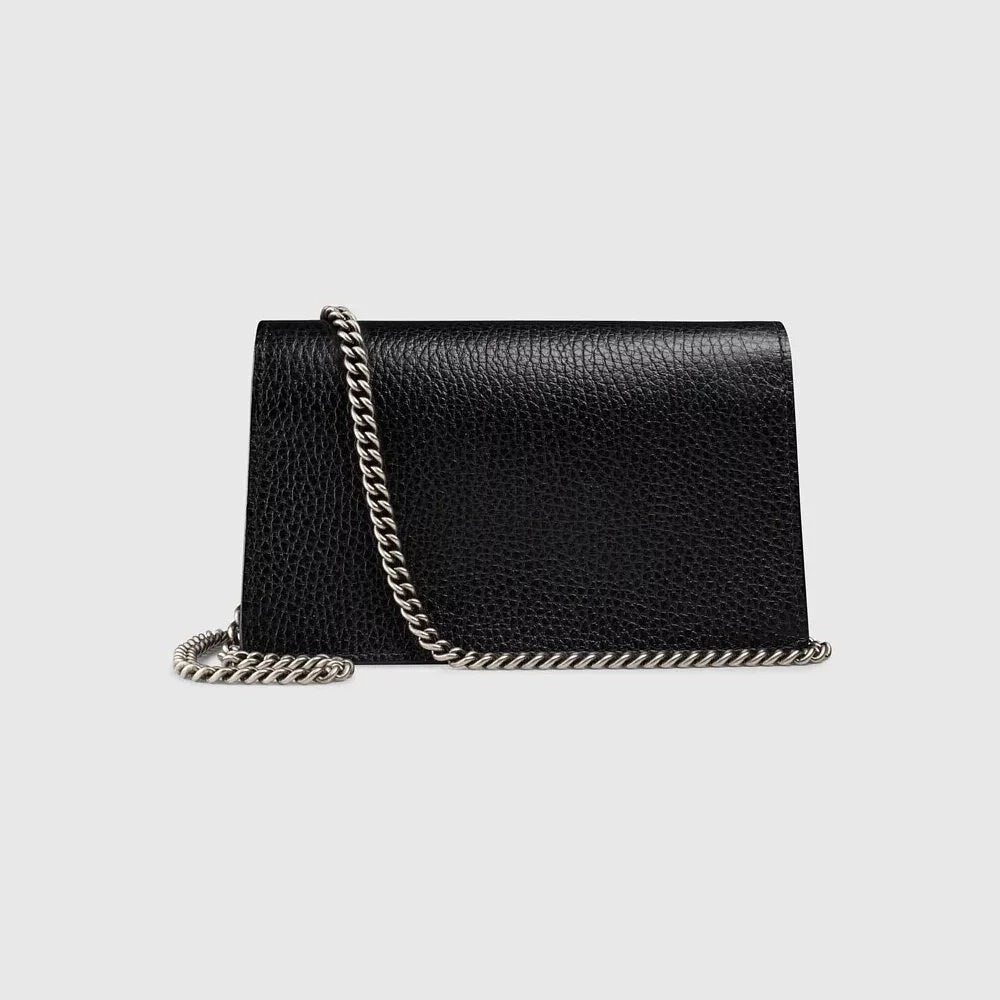 Gucci Dionysus Super Mini Leather Bag (Black)