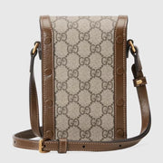 Gucci Horsebit 1955 mini bag (Beige and ebony GG Supreme).