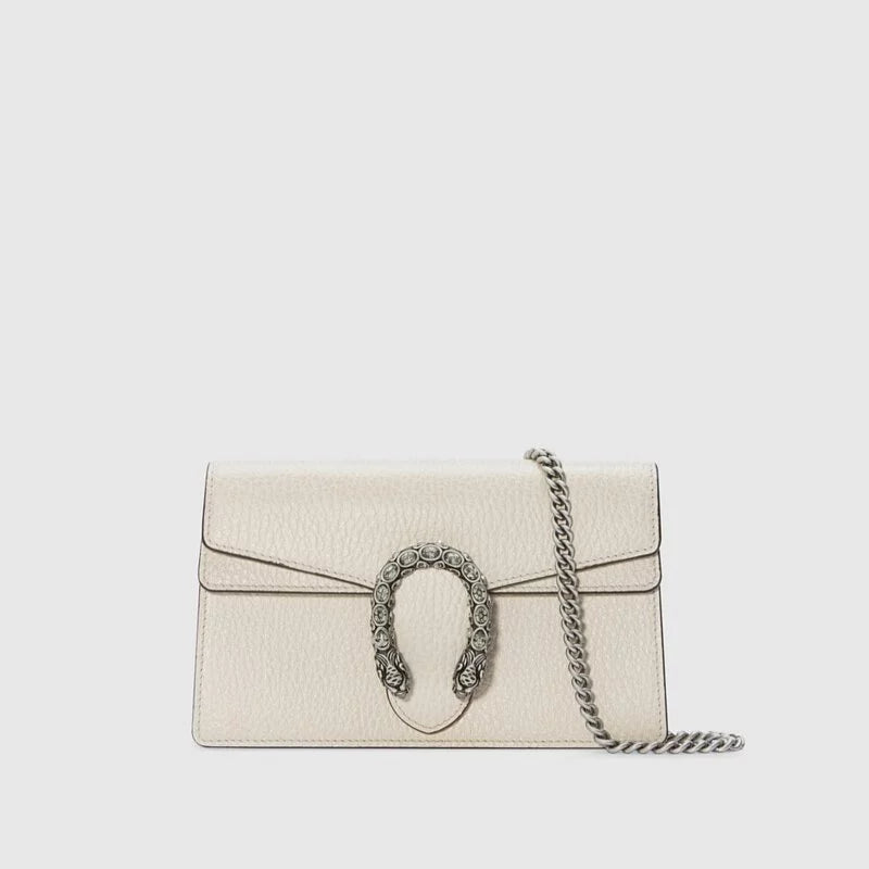 Gucci Dionysus Super Mini Leather Bag (White)